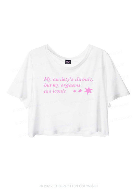 Anxiety Chronic Y2K Sheer Crop Tee Cherrykitten