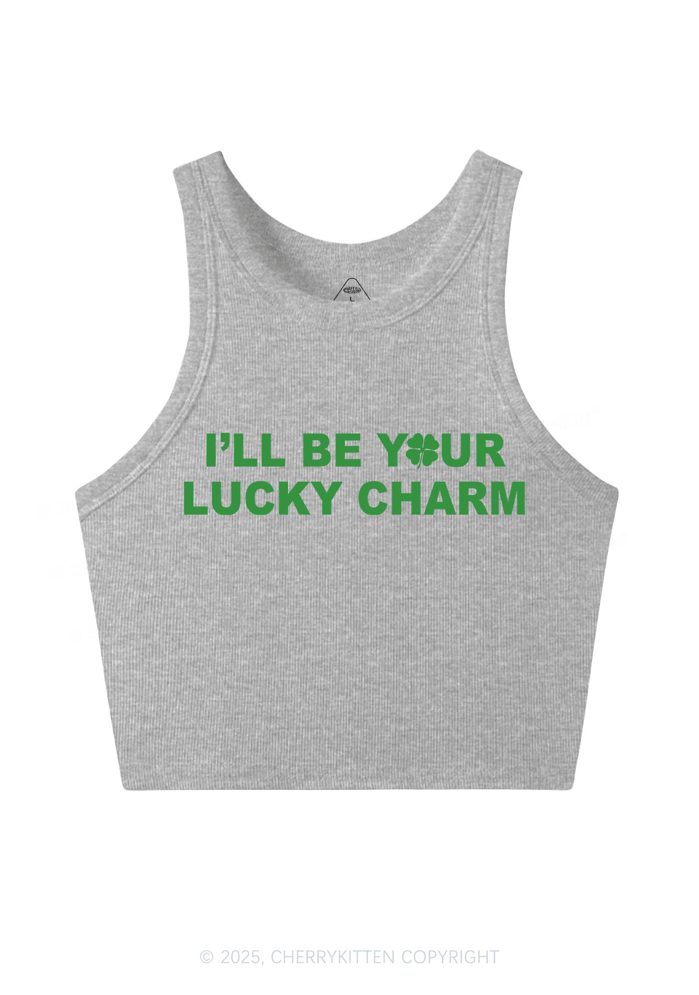Be Your Lucky Charm St Patricks Y2K Crop Tank Top Cherrykitten