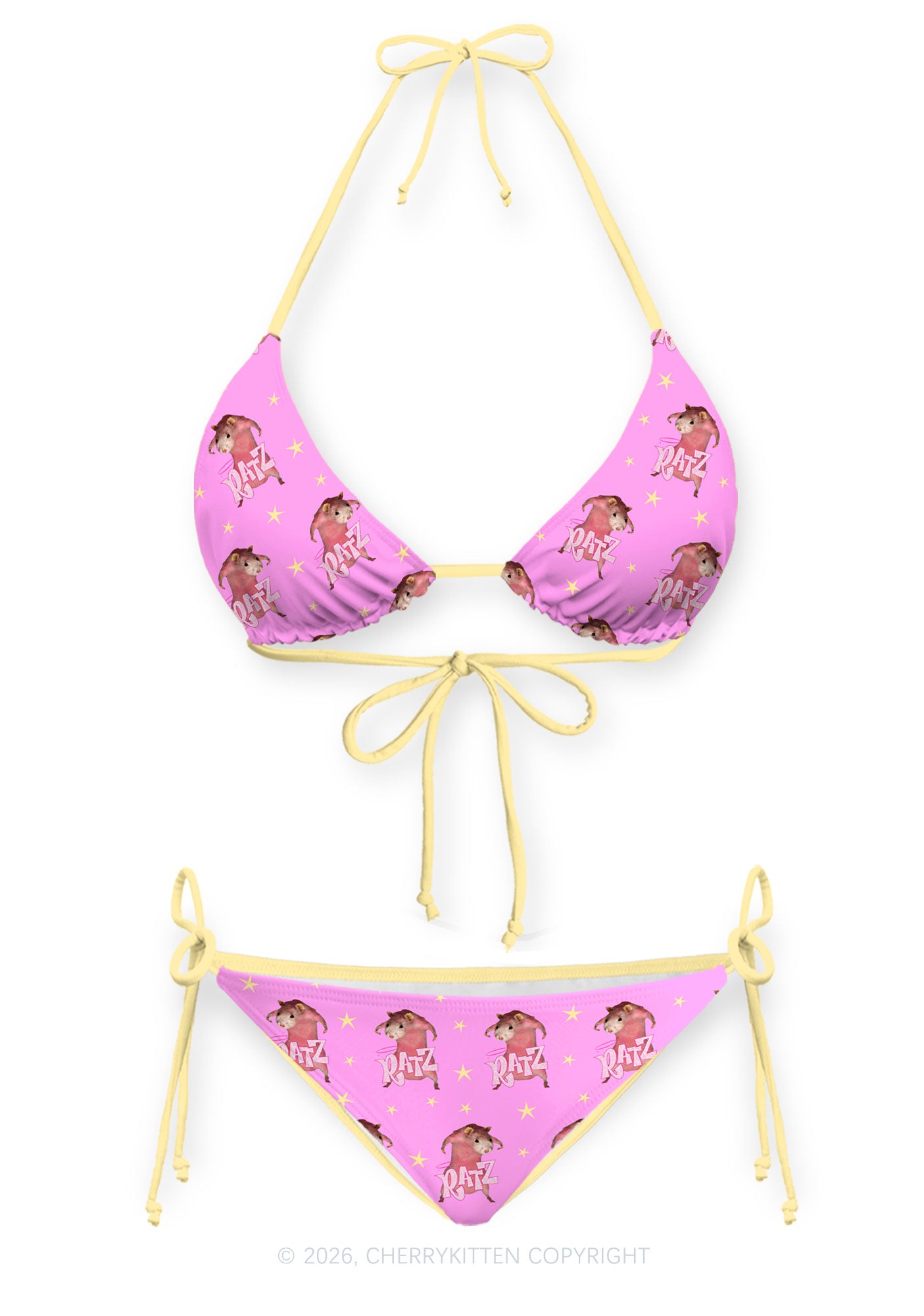 Pink Ratz Y2K Print Bikini Set Cherrykitten