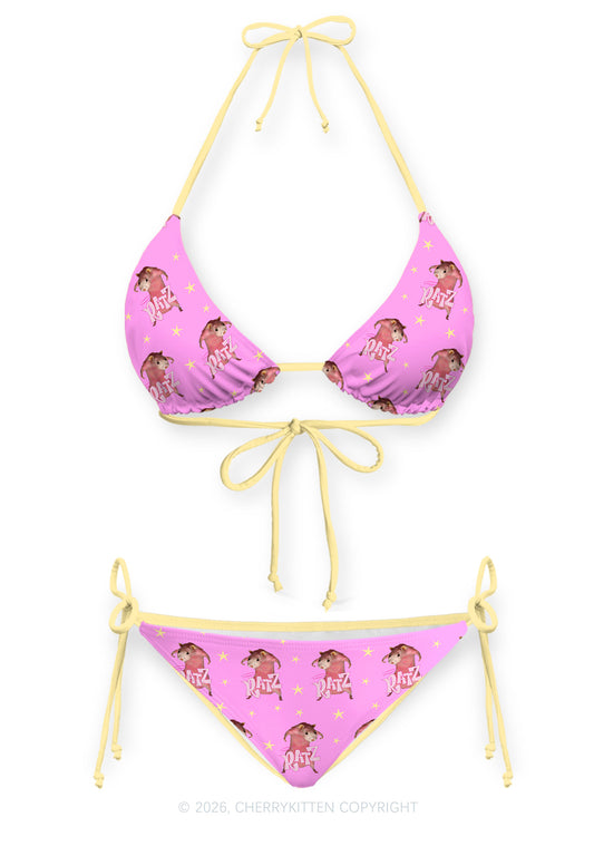 Pink Ratz Y2K Print Bikini Set Cherrykitten