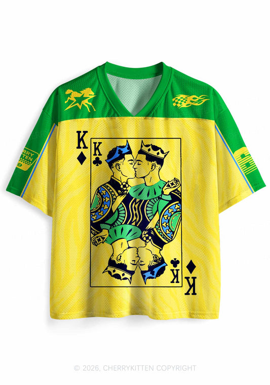 Yellow Gay King Pride Y2K Sport Jersey Shirts Cherrykitten