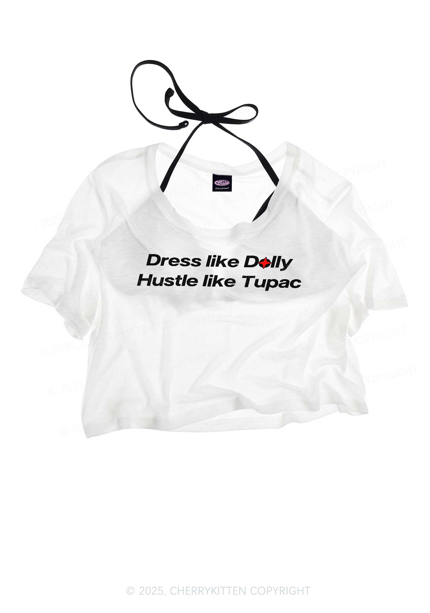 Dress Like Doll Y2K Sheer Crop Tee Cherrykitten
