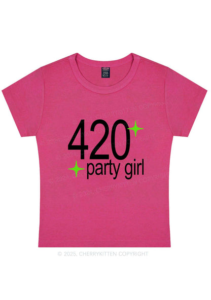 Stoned Party Girl Y2K Baby Tee Cherrykitten