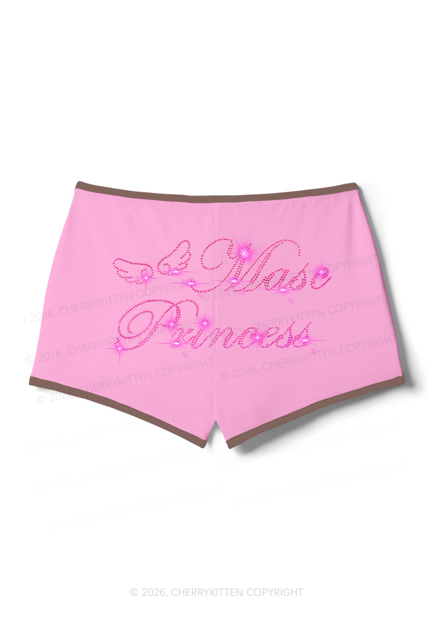 Rhinestone Masc Princess Pride Y2K Booty Shorts Cherrykitten