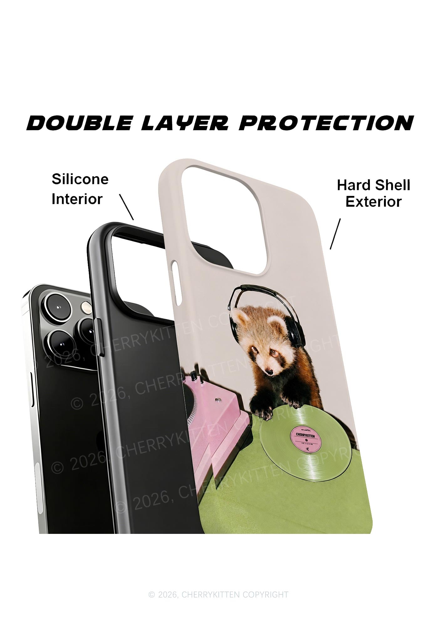 Red Panda DJ Y2K Phone Case Cherrykitten