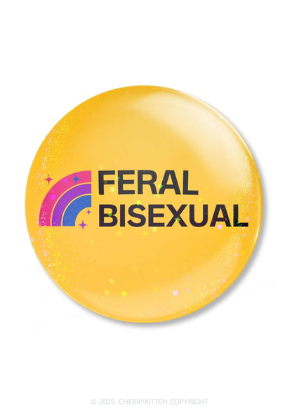 Feral Bisexual Pride 1Pc Y2K Pin Badge Cherrykitten