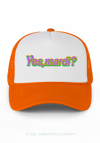 Yes Mardi Y2K Colorblock Trucker Hat Cherrykitten
