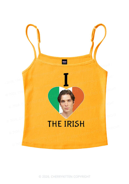 I Love The Irish Custom Photo St Patricks Y2K Spaghetti Strap Cami Cherrykitten