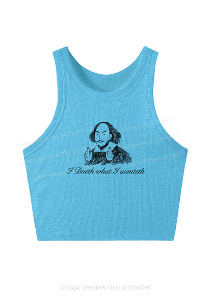 I Doeth What I Wanteth Y2K Crop Tank Top Cherrykitten