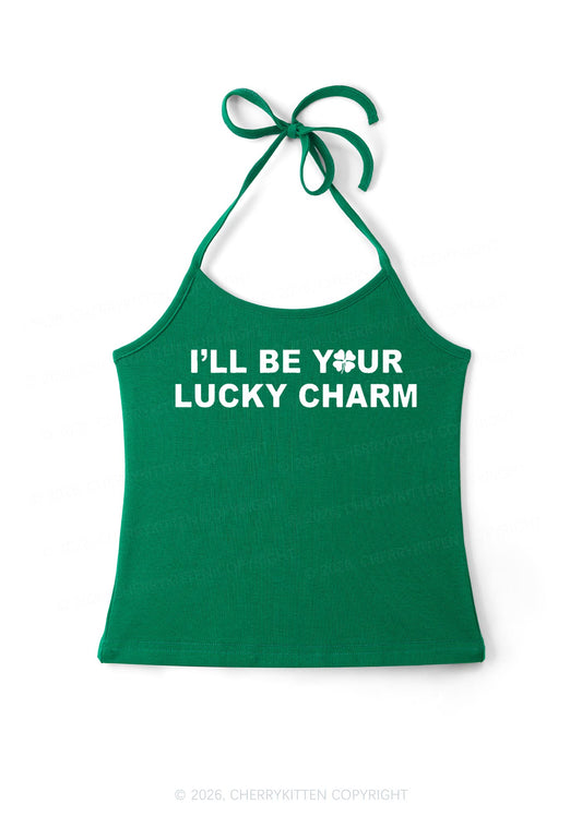 Be Your Lucky Charm St Patricks Y2K Halter Neck Cami Cherrykitten