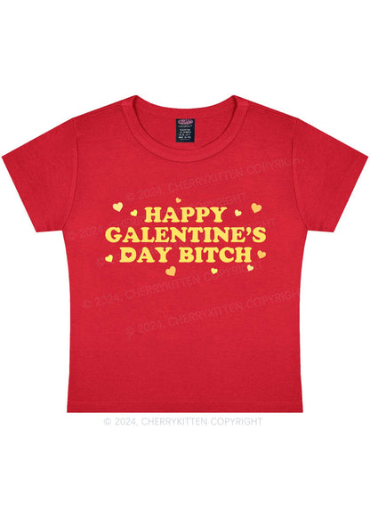 Happy Galentines Day Y2K Valentine's Day Baby Tee Cherrykitten