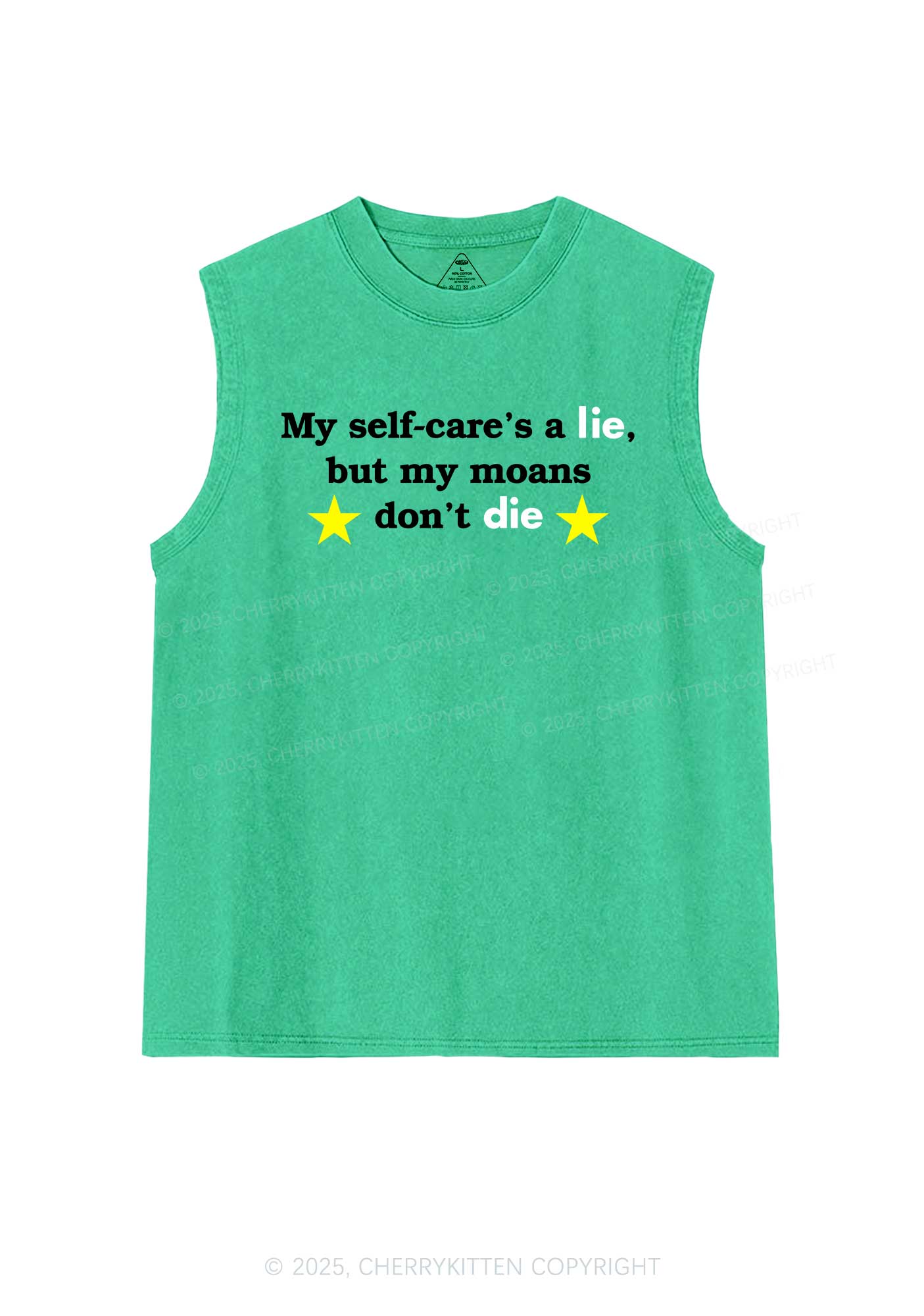 My Moans Dont Die Y2K Washed Muscle Tank Cherrykitten