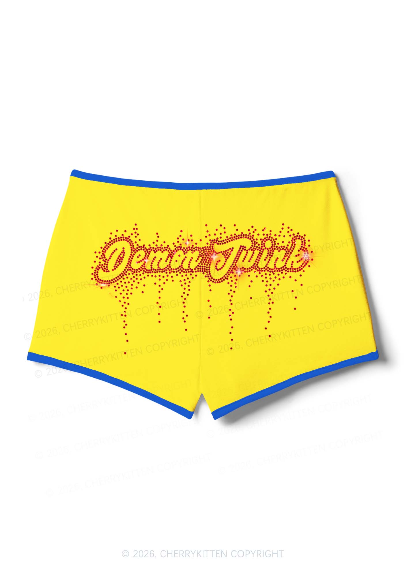 Rhinestone Demon Twink Pride Y2K Booty Shorts Cherrykitten