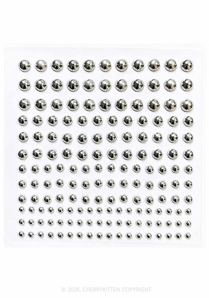 1pc Silver Gothic Studs Y2K Fake Face Piercings Cherrykitten