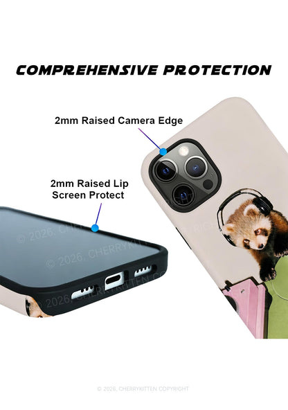 Red Panda DJ Y2K Phone Case Cherrykitten