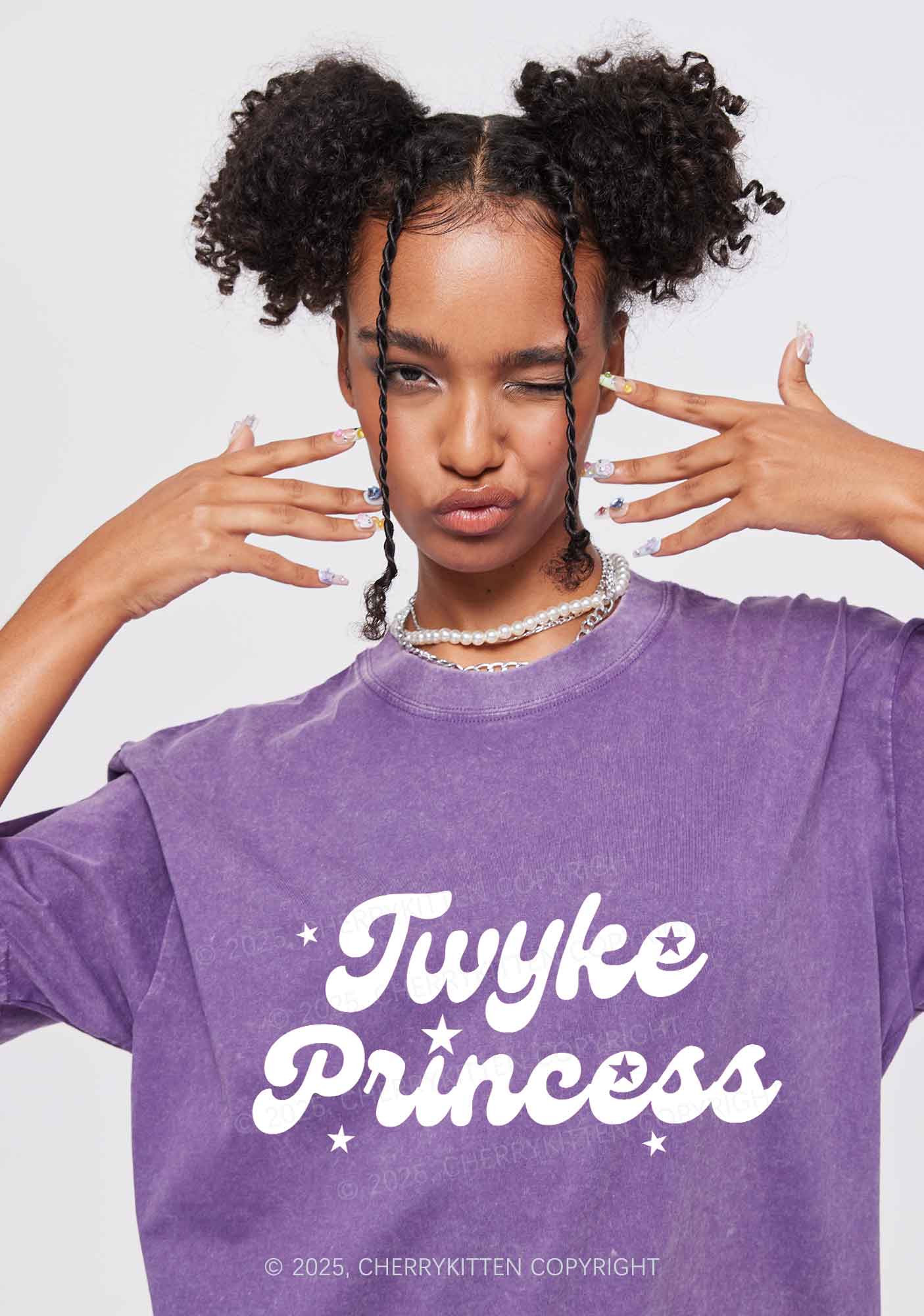 Twyke Princess Pride Y2K Shirts Washed Tee Cherrykitten
