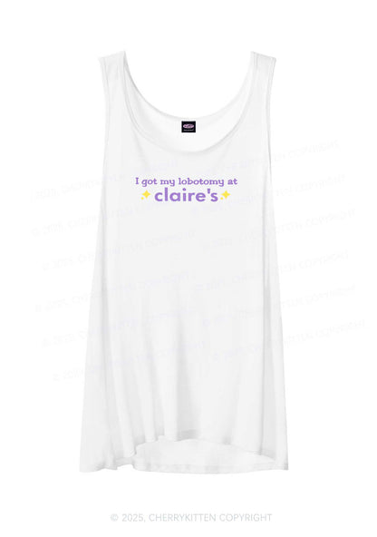 I Got My Lobotomy At Claire's Y2K Sheer Boyfriend Tank Cherrykitten