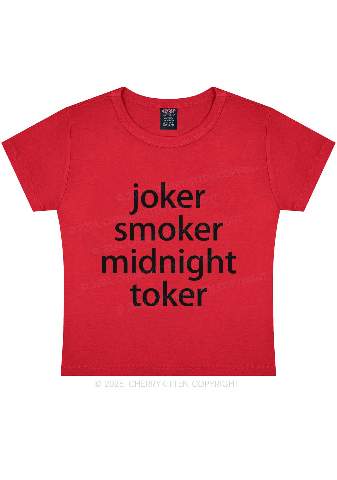 Joker Smoker Midnight Toker Y2K Baby Tee Cherrykitten