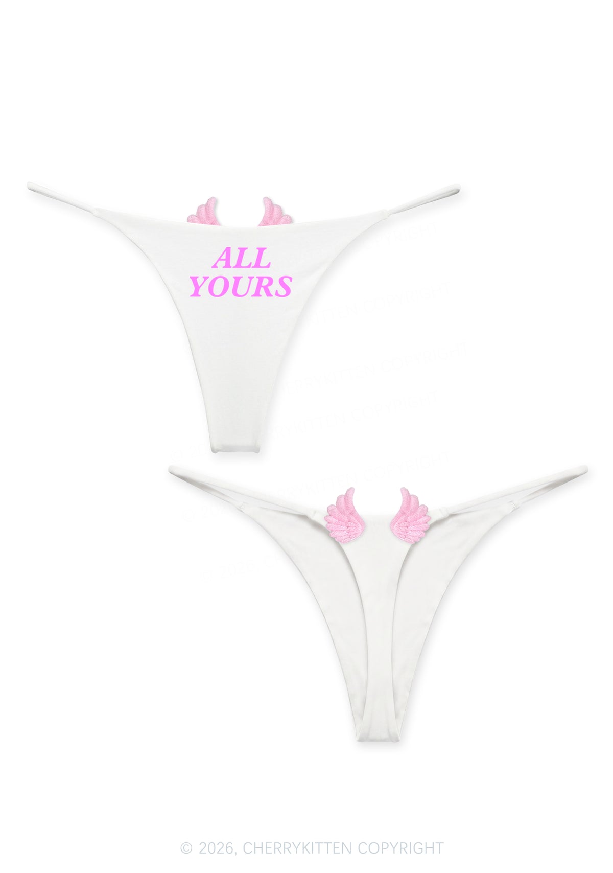 All Yours Y2K Goth Angel Wings Bikini String Thong Cherrykitten