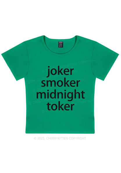 Joker Smoker Midnight Toker Y2K Baby Tee Cherrykitten