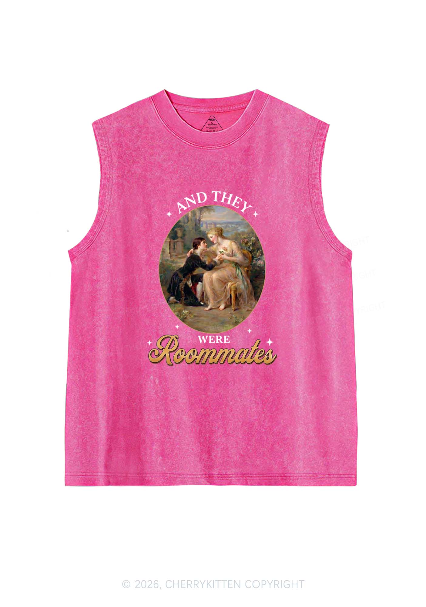 They Were Roommates Pride Y2K Washed Muscle Tank Cherrykitten