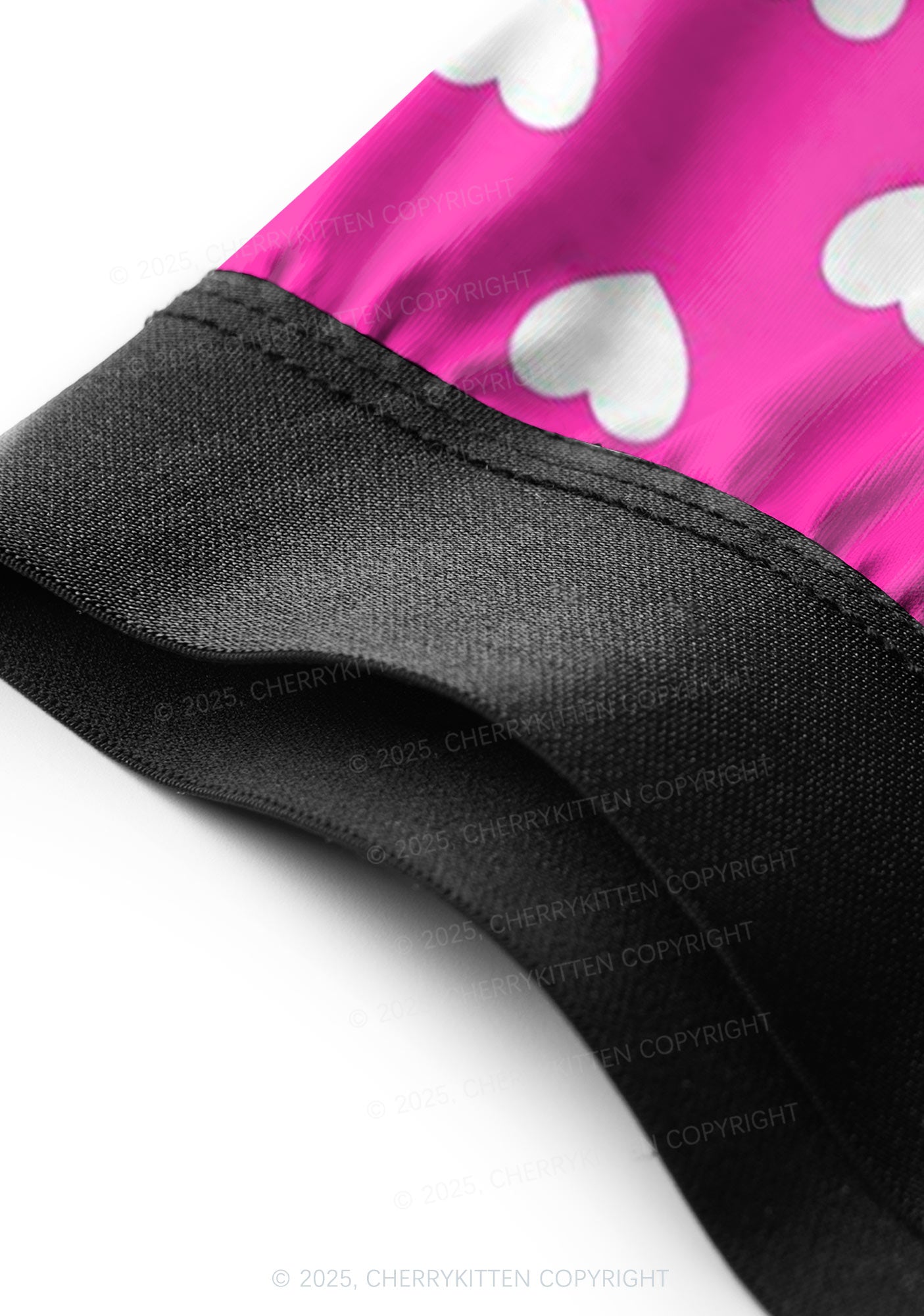 White Heart On Pink Valentine's Day Y2K Print Couples Boxer Briefs Set Cherrykitten