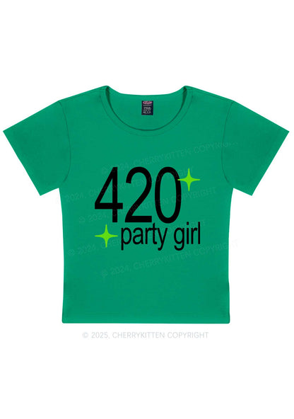 Stoned Party Girl Y2K Baby Tee Cherrykitten