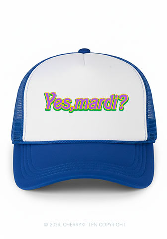 Yes Mardi Y2K Colorblock Trucker Hat Cherrykitten