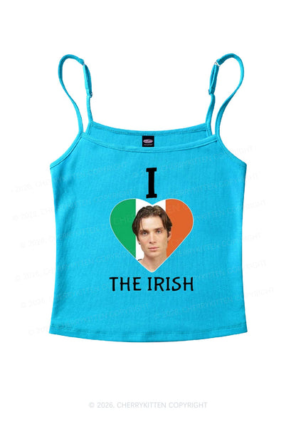 I Love The Irish Custom Photo St Patricks Y2K Spaghetti Strap Cami Cherrykitten