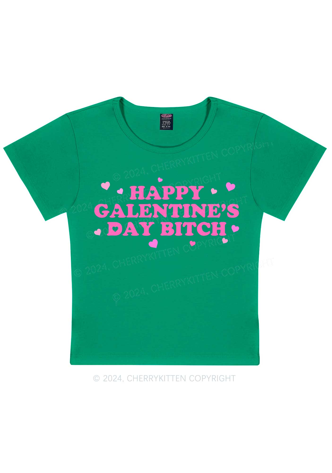 Happy Galentines Day Y2K Valentine's Day Baby Tee Cherrykitten
