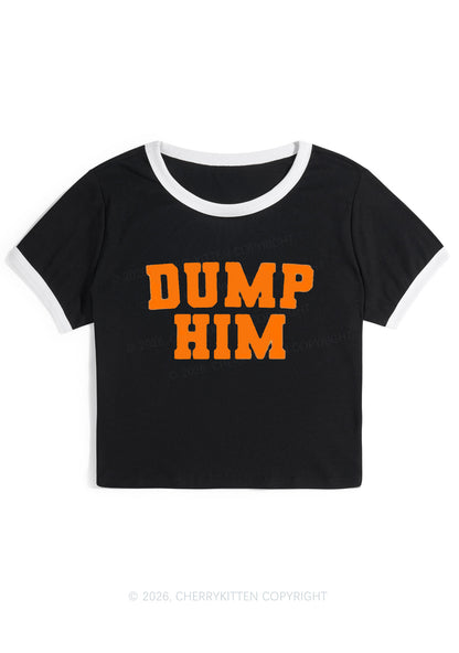 Dump Him Y2K Ringer Tee Cherrykitten
