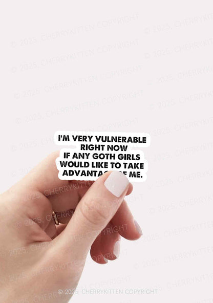 Im Vulnerable 1Pc Y2K Sticker Cherrykitten