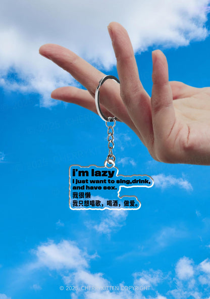 Im Lazy 1Pc Y2K Keychain Cherrykitten