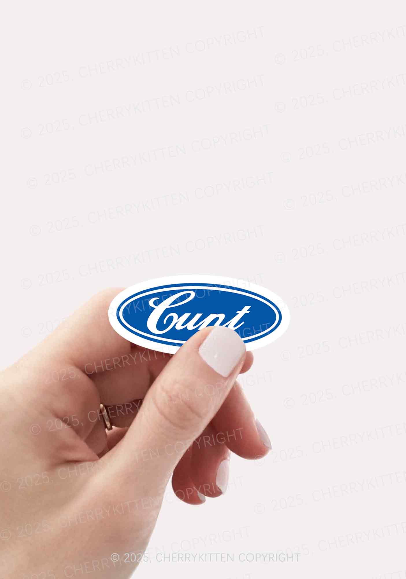 Oval Cxxt 1Pc Y2K Sticker Cherrykitten