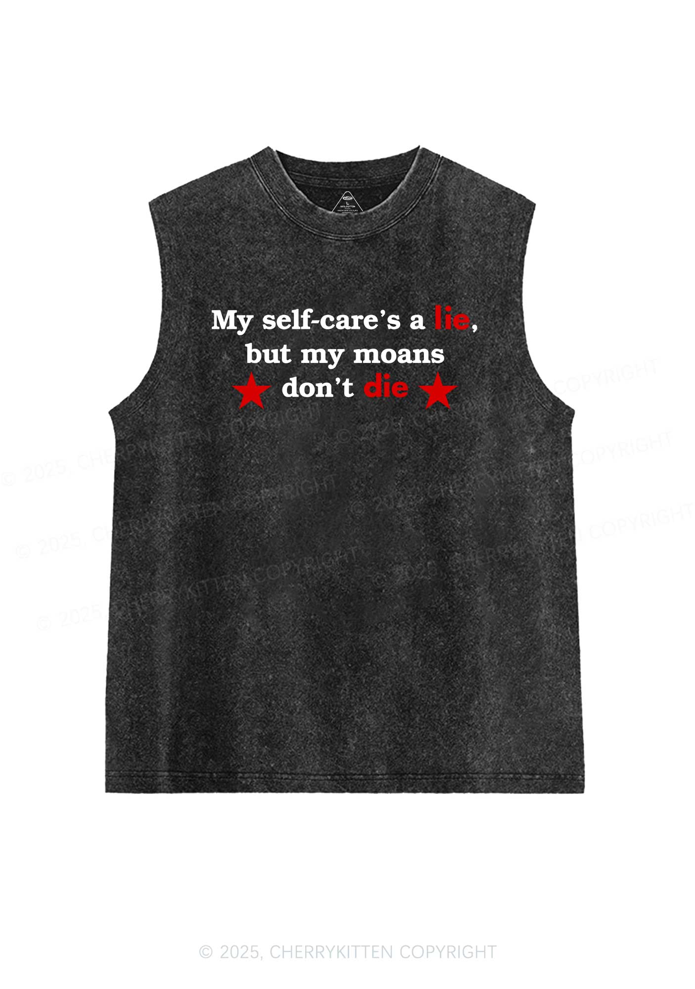 My Moans Dont Die Y2K Washed Muscle Tank Cherrykitten
