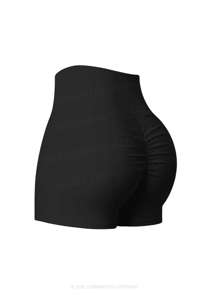 Halloween Anatomical Pelvis Y2K Print Gym Shorts Cherrykitten