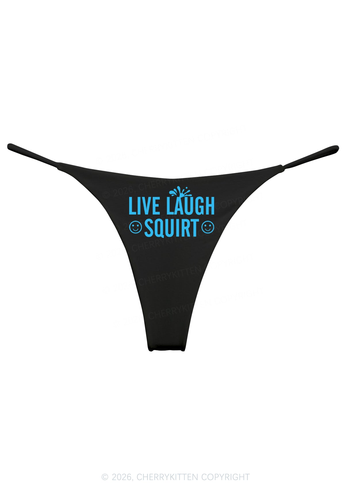 Live Laugh Squirt Y2K Bikini String Thong Cherrykitten