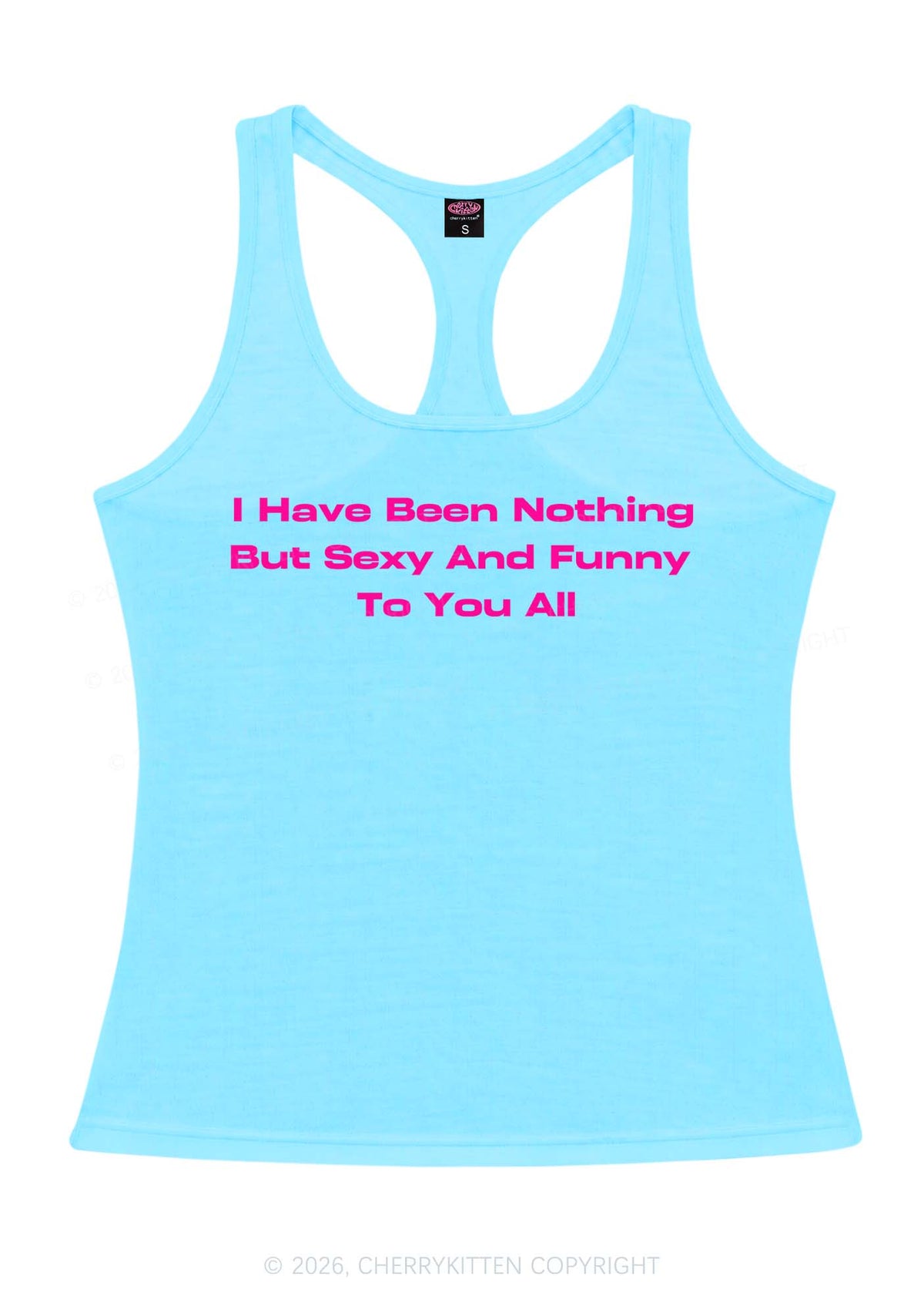 I Have Been Funny Y2K Women Racerback Tank Top Cherrykitten