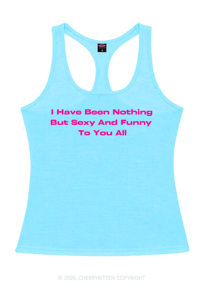 I Have Been Funny Y2K Women Racerback Tank Top Cherrykitten