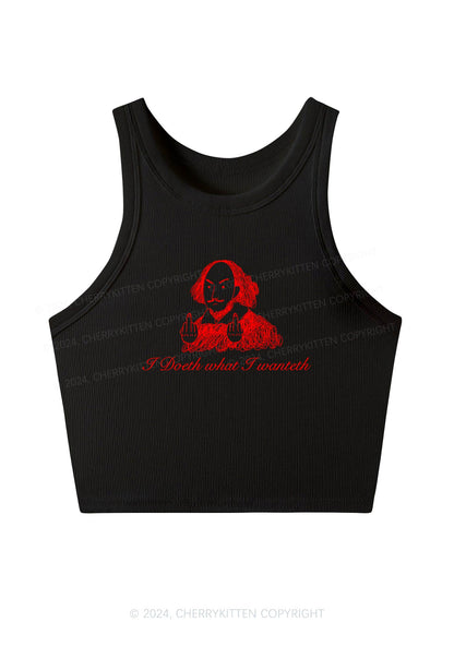I Doeth What I Wanteth Y2K Crop Tank Top Cherrykitten