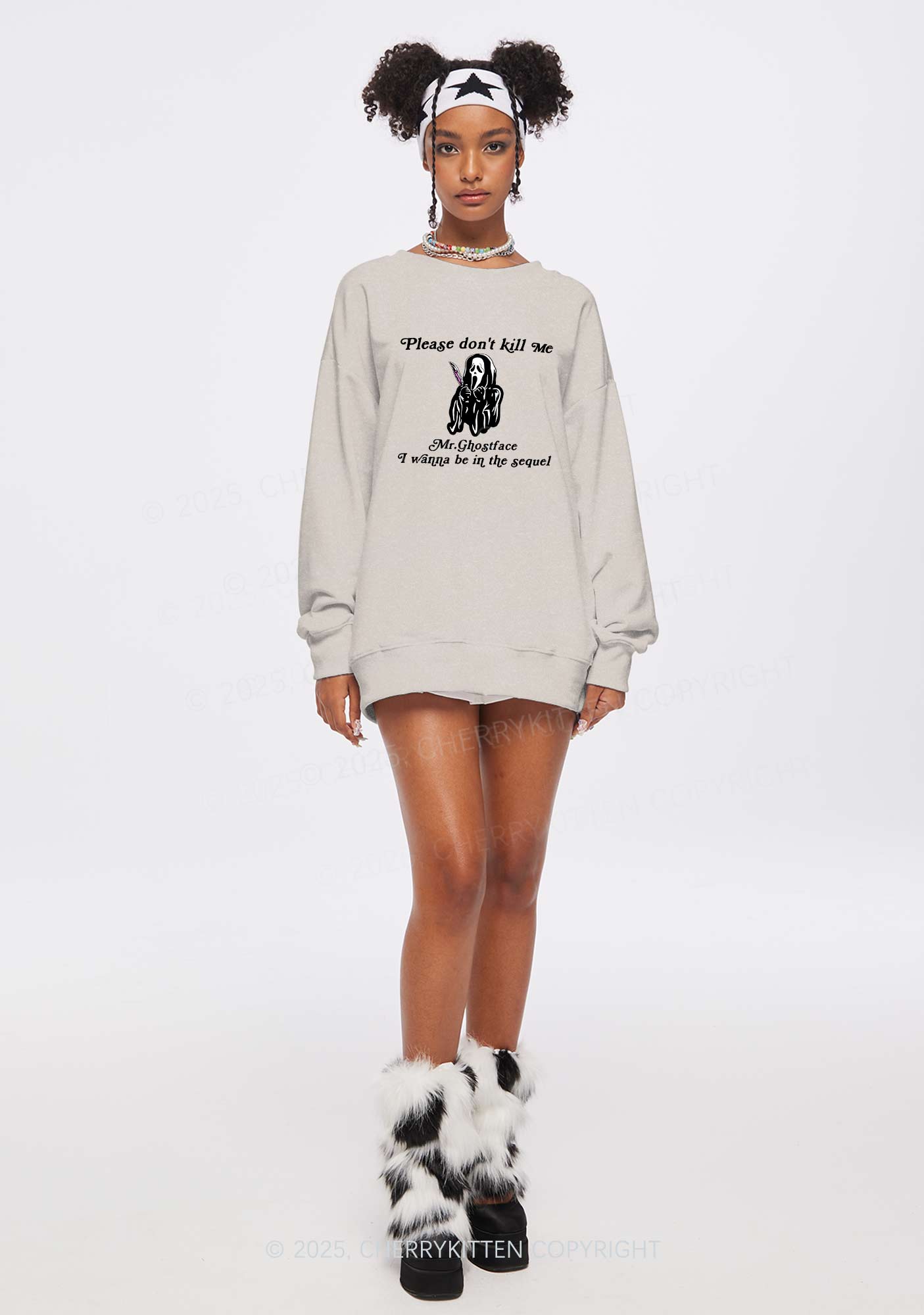 Halloween In The Sequel Y2K Washed Sweatshirts Cherrykitten