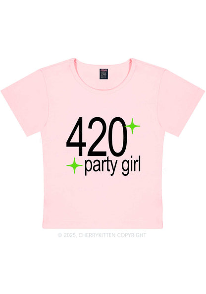 Stoned Party Girl Y2K Baby Tee Cherrykitten