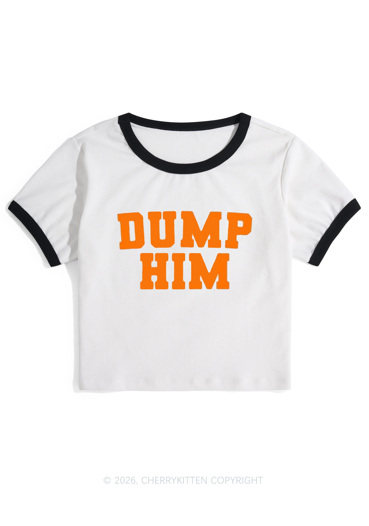 Dump Him Y2K Ringer Tee Cherrykitten