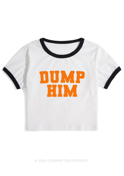 Dump Him Y2K Ringer Tee Cherrykitten