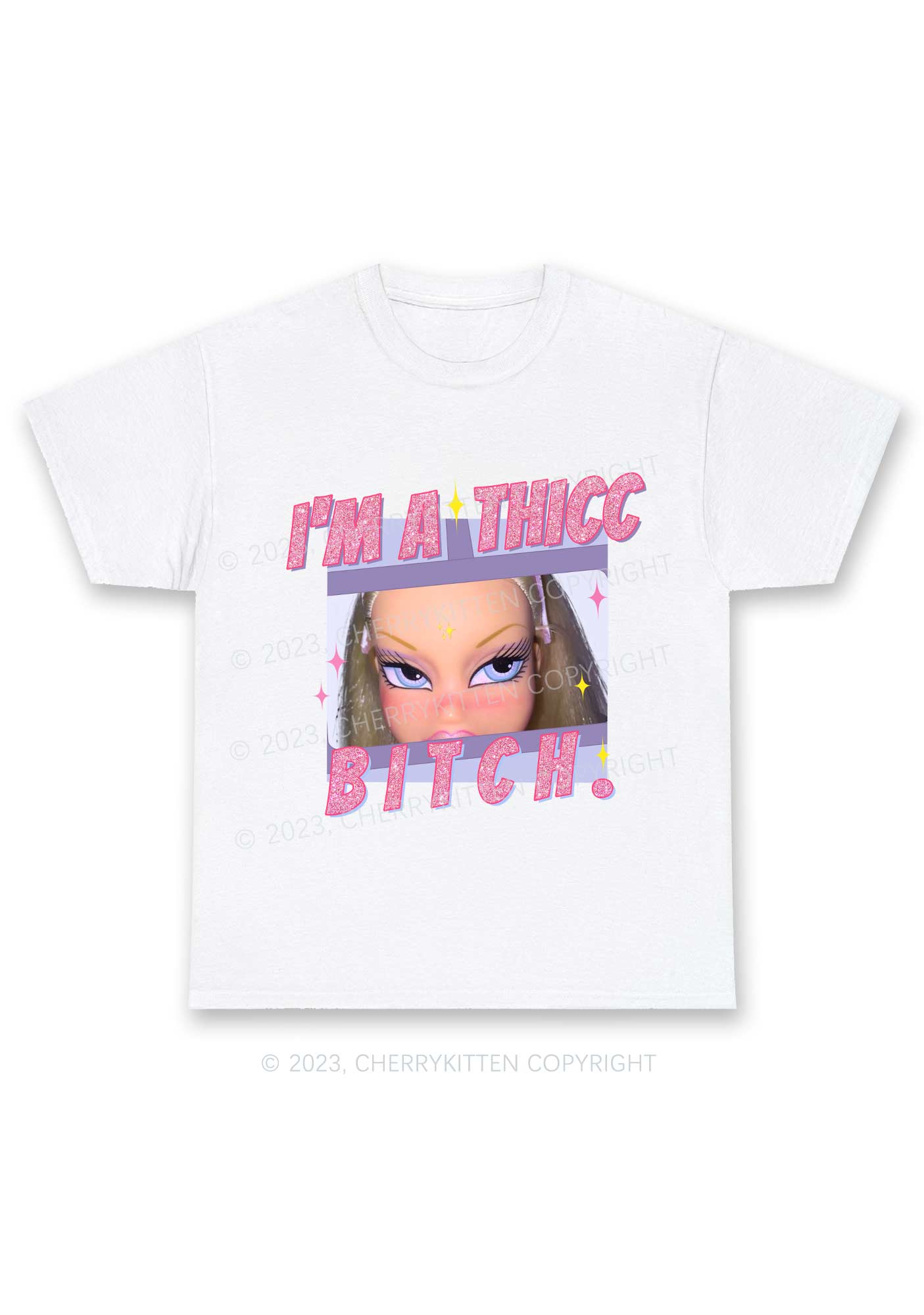I'm A Thicc Bxxch Y2K Chunky Shirt Cherrykitten
