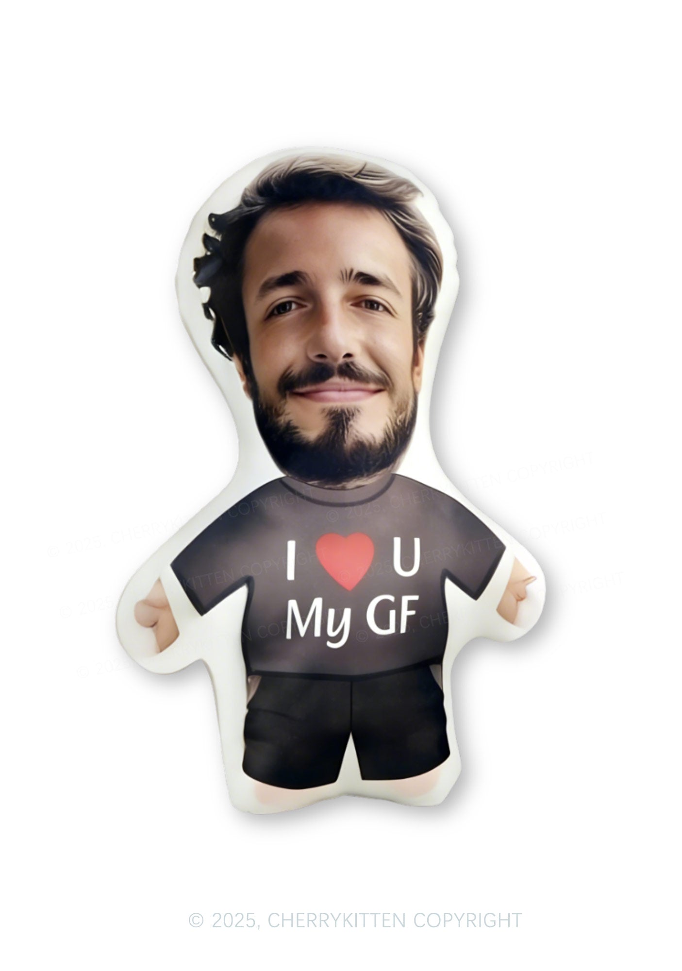 Custom Couple Photo Y2K Ugly Pillow Cherrykitten