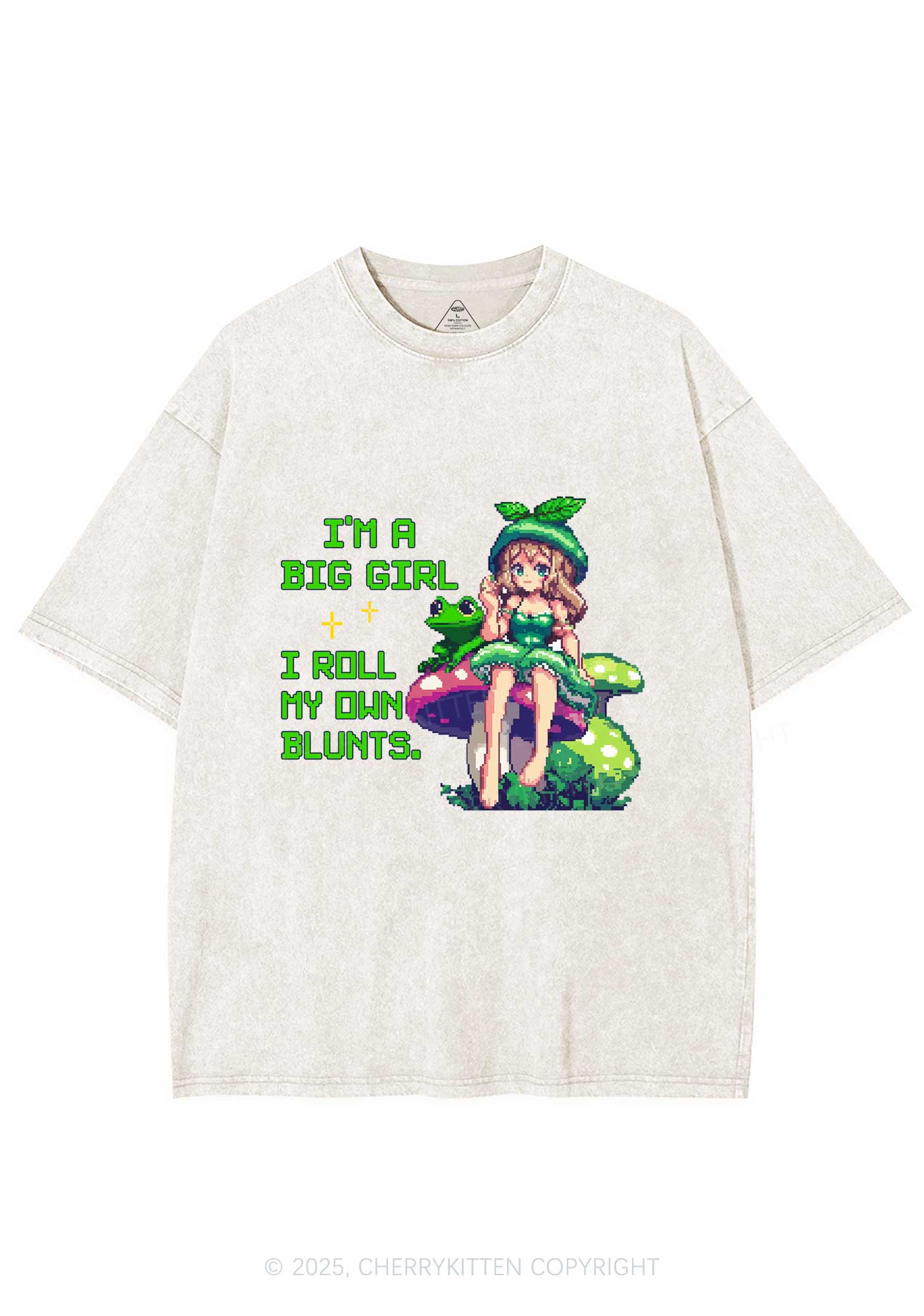 Roll My Own Blunts Y2K Shirts Washed Tee Cherrykitten
