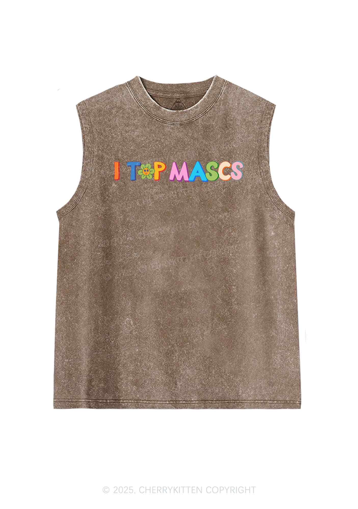 I Top Mascs Y2K Washed Tank Cherrykitten