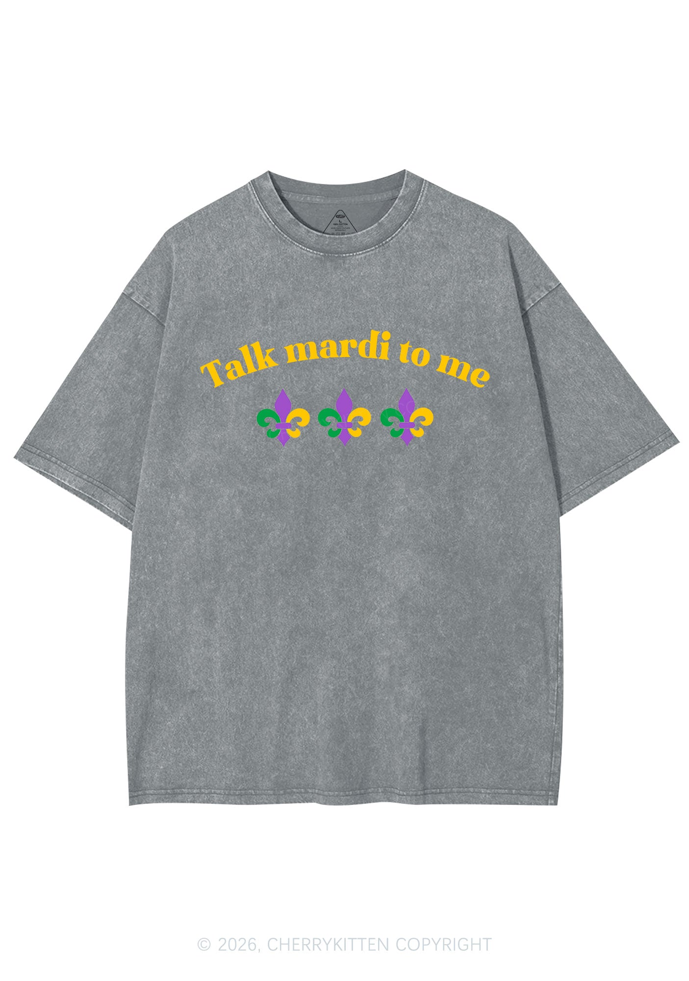 Talk Mardi To Me Y2K Shirts Washed Tee Cherrykitten