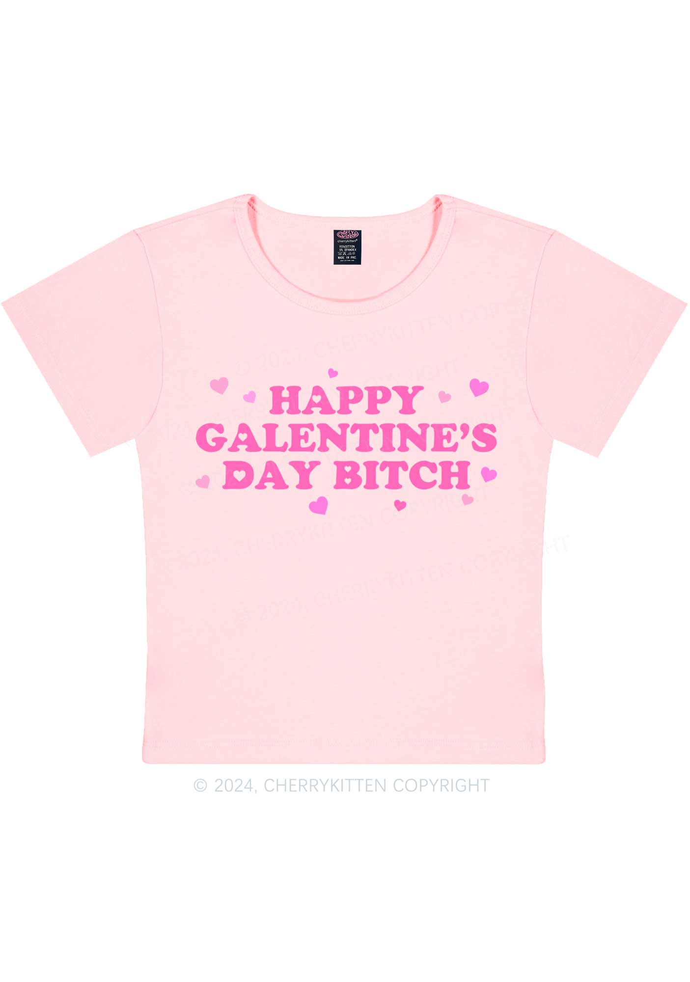 Happy Galentines Day Y2K Valentine's Day Baby Tee Cherrykitten